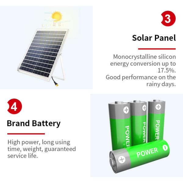 Сад привел солнечную приведенную в действие батарею 100W 200W 300W дистанционного управления света потока IP66