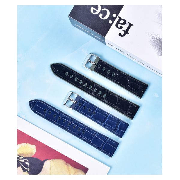 FKM Fluororubber Strap - Breathable Leather Texture