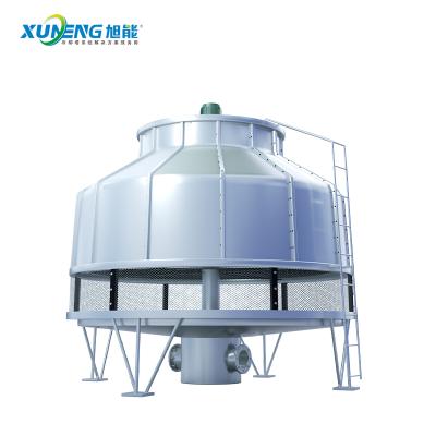FRP Pvc Film Fill Round Shape Counter Flow Water Cooling Tower with Low Noise and Easy Operation