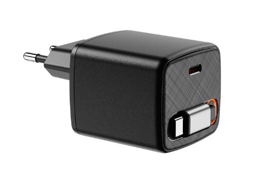 TurboVolt Dual Charging Adapter – USB-A & USB-C Wired Power Brick | 45W PD + QC3.0