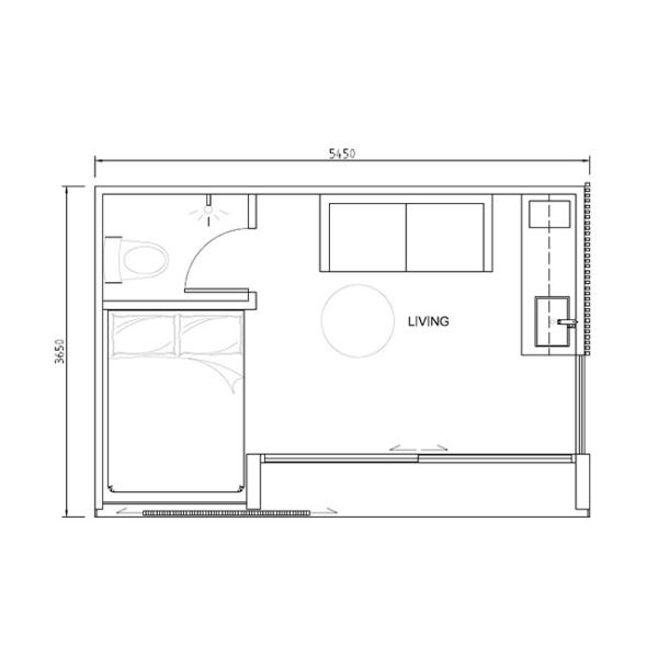 Шале праздника дома бабушки студии сада/двора стандарта Australian/NZ Prefab светлое стальное плоское с деревянным плакированием