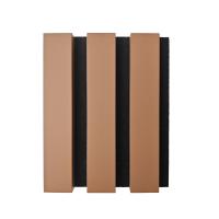 Artistic Wood Slat Acoustic Panels Three-Sided Wrapping  For Modern Homes