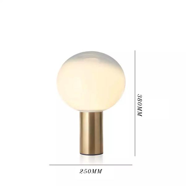 Nordic Modern Glass Ball Metal Matte Laguna Table Lamp(WH-MTB-199)