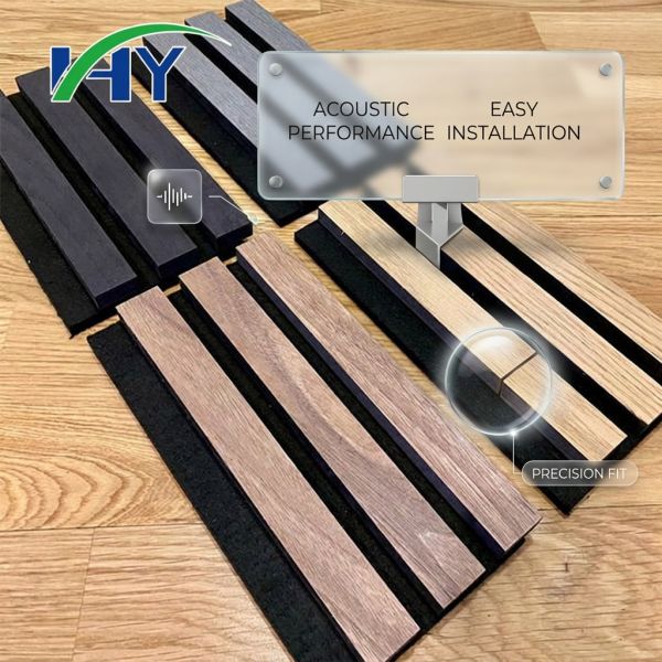 Eco Wood Slat Acoustic Panel with Customized Sound Absorption Mdf