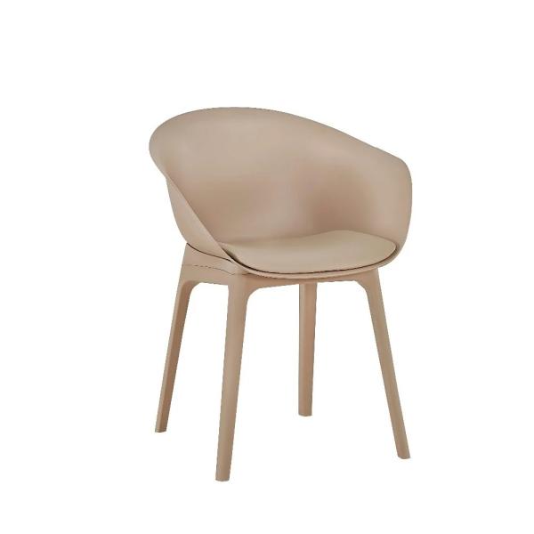 Single Household Family PU Cushion Dining Plastic Chair