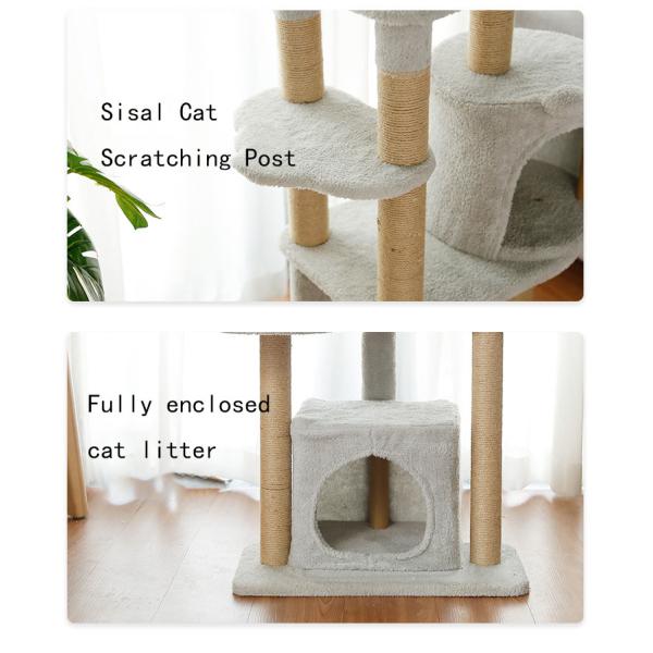 Scratch Resistant Modern Cat Tower Cat Climbing Frame Soft And Comfortable