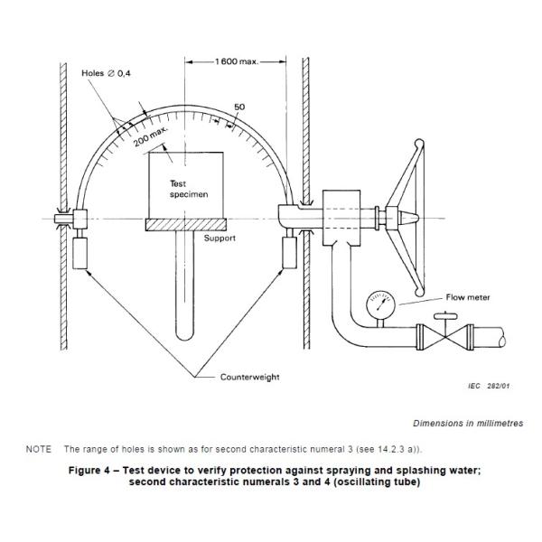 Тестер ИПС3/ИПС4 трубки оборудования для испытаний ИП ИЭК 60529 осциллируя