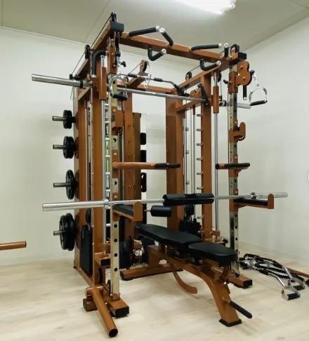Commercial  Indoor All in One Fitness Equipment Power Rack Smith Machine Multi Functional