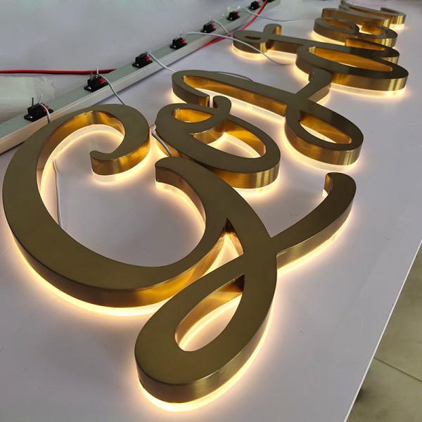 Custom Outdoor Store Front Signs Led Business Logo Signage Light Indoor Office Reception 3D Backlit Metal Sign Letter