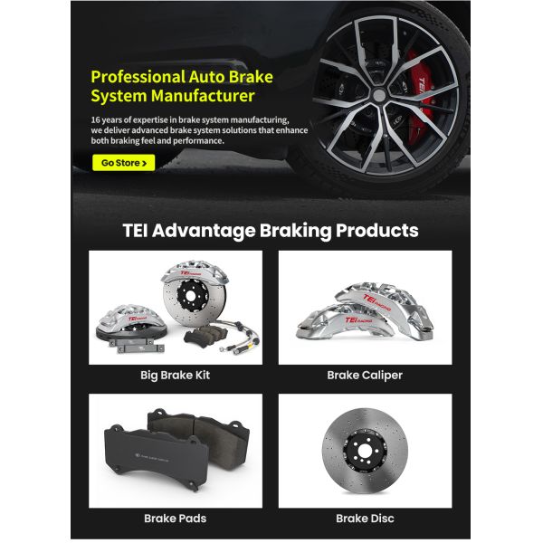 TEI SR10 10 Pot Brake Caliper R20 R21 R22 Carbon Ceramic Disc Front Brake Kit for BMW 5 Series E39 E60 G30 G38 G60