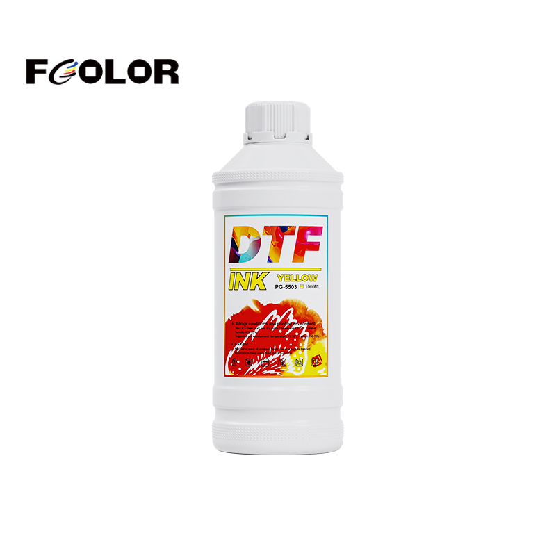 FCOLOR DTF Ink 1000ml AUTO ORDER FREE SHIPPING USA No Clog White CMYK for XP600 I3200 1390 Printer Ready to Ship