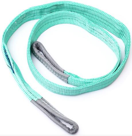 WLL 2000KG ,Double ply polyester webbing sling / lifting sling with reinforced lifting eyes,