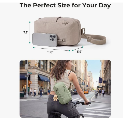Small Crossbody Bags for Women, Puffer Sling Bag Fanny Packs | Quilted Hobo Handbag, Travel Purse for Daily Travel Hiking