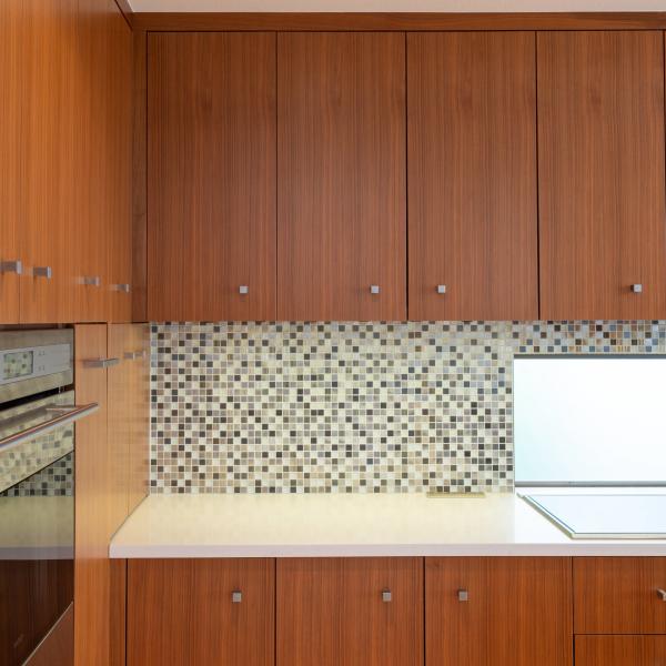 Brown Wood Veneer  Kitchen Cabinet Complete Full Home Custom