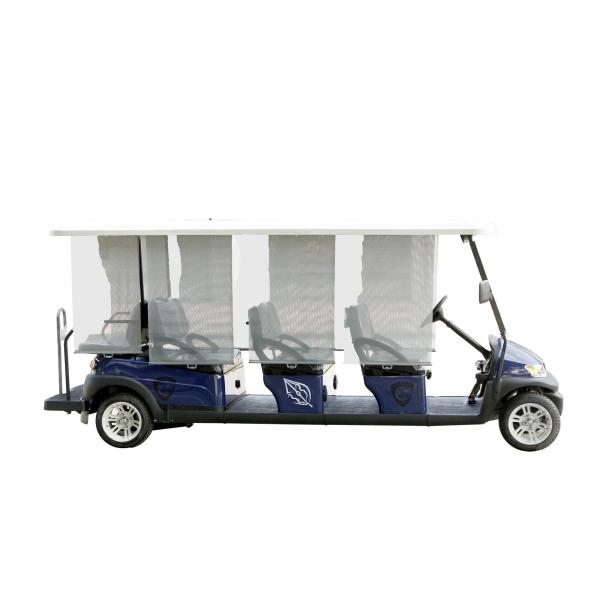 6 lugares Carro de golfe elétrico Passeios turísticos Ônibus de transporte Bateria de lítio Alimentado