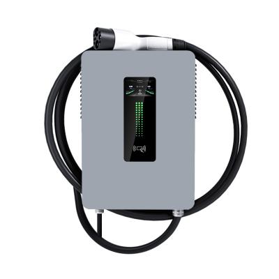 50A Rated Current Wall-Mounted EV DC Charger Floor Stand Optional for Home Electric Vehicle Charging by E-Mingze