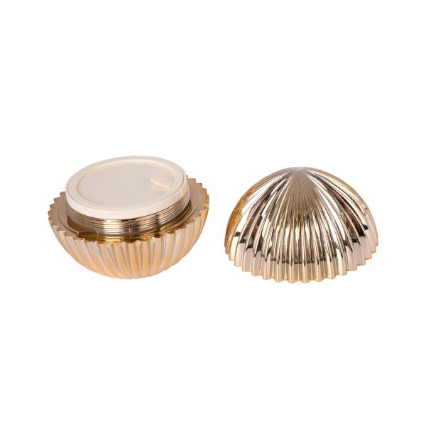 Translucent Stripe Design Plastic Acrylic Lotion Pump Bottle And Cream Jar For Logo Acceptable Skincare Cosmetic Packaging