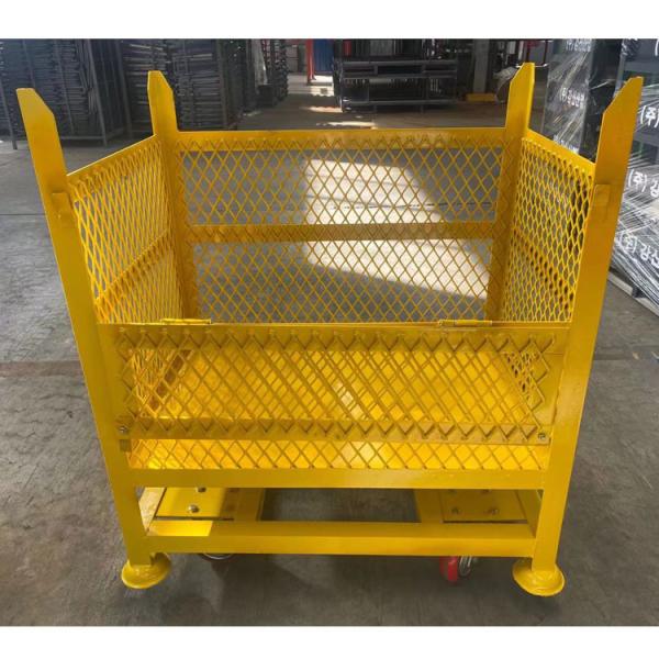 Solution de stockage efficace Cage à palettes pliable avec des caractéristiques personnalisables