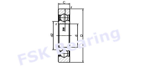 Double Sealed Track Rollers High Precision ball bearing Angular Contact LR204-2RSR