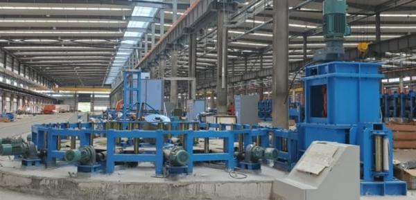 Linha de moldagem de tubos soldados de controlo PLC 20m/min-50m/minRastreamento de costura a laser com moldagem em rolos