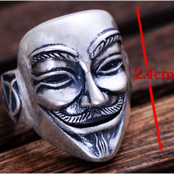 925 Sterling Silver Ring Mask Design Men Ring (055677 )