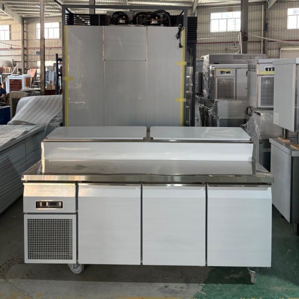Stainless Steel Refrigerated Sandwich Salad Preparation Freezer