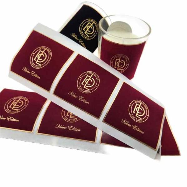 Velvet Candle Label Printing Scent Luxury Private Label Candle Jar Perfume Bottle Stickers