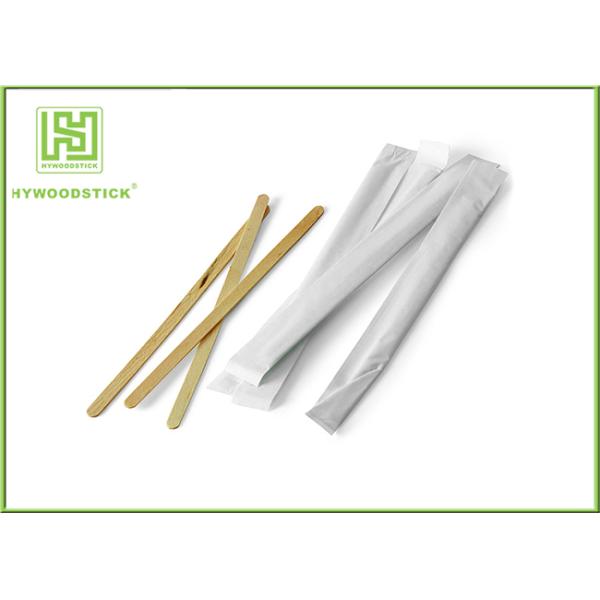 Healthy Coffee Mixer Stick , Individually Paper Sleeve Wooden Drink Stirrers