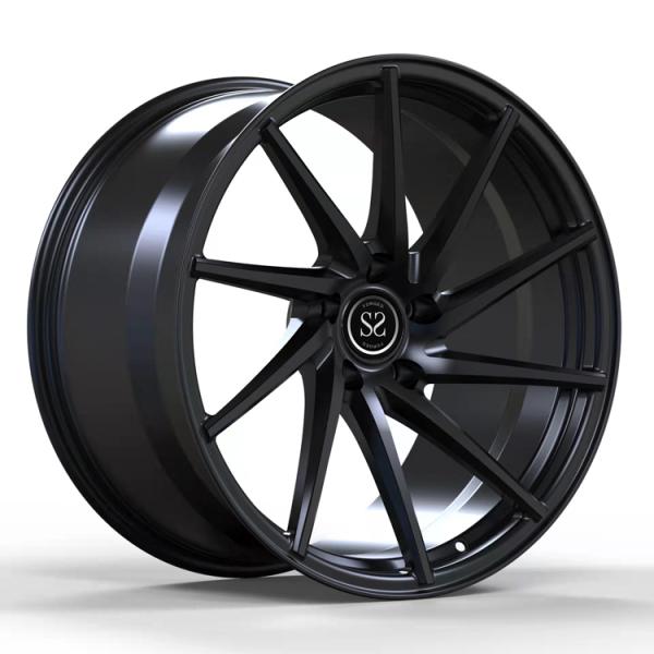Staggered Gold Black Forged 5x120 Wheels Deep Dish Concave A6061 T6 Alloy