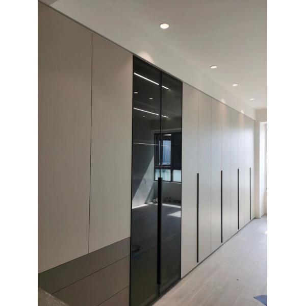 Door Invisible Oak Handle Hotel Modern White Cabinet