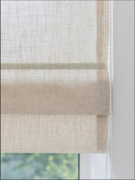 Europe Japan new China style white Plain linen curtain Roman blind for bedroom living reading dinning room balcony