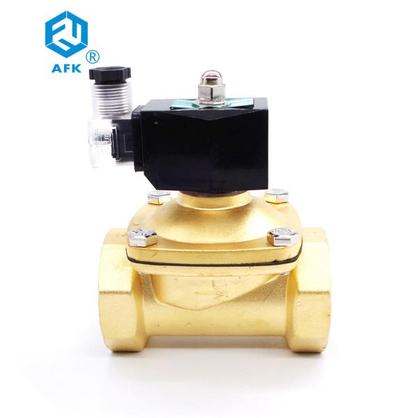 Válvula de solenoide normalmente fechada de bronze do gás natural da C.A. 220V