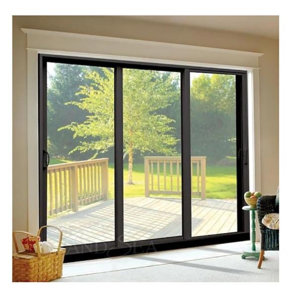 Minimalist Design Style Aluminum Alloy Sliding Doors For Exterior Environment