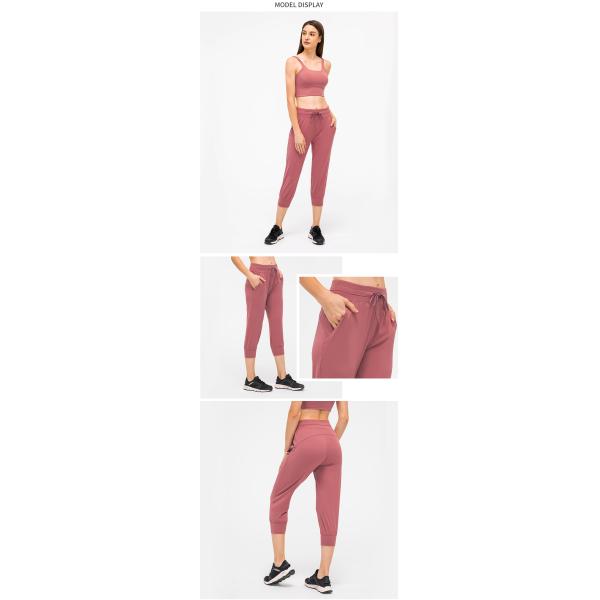 носка гостиной женщин 210gsm 3/4 Jogger Carpis йоги Sweatpants разминки брюк йоги