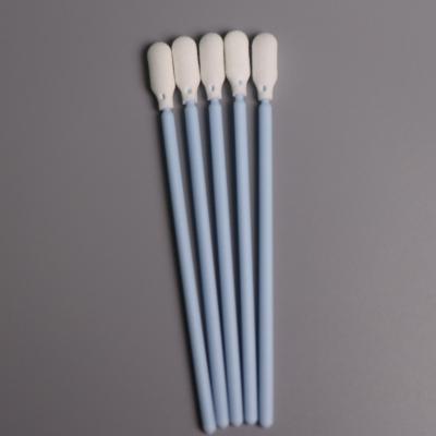 Cotonete principal flexível da espuma do punho azul para limpar superfícies/sistema ótico/lente de electronics/TFT/PCB/Devices/Glass