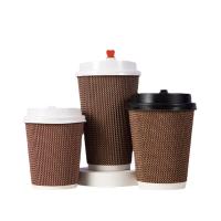 100% 生物分解性 白い牛皮 紙カップ 壁付き カフェ カップ 水性コーティング カスタマイズされた紙カップ