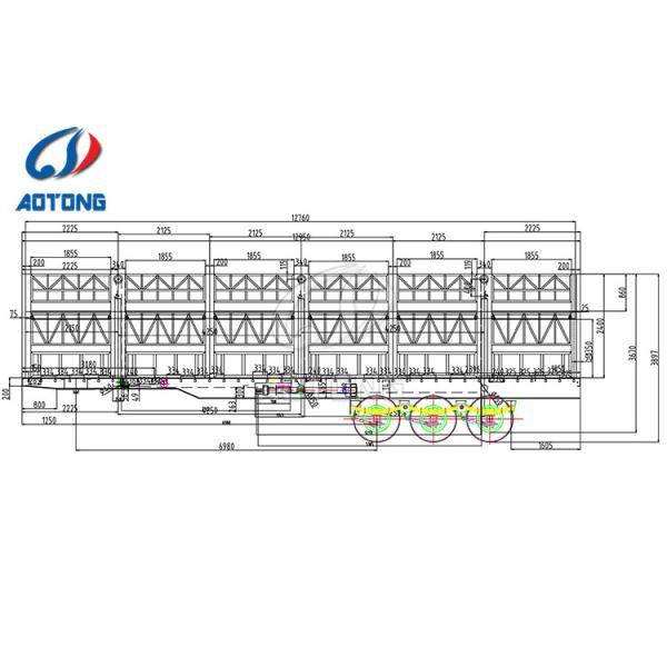 3-осевой 40T Животноводческий забор грузовой прицеп Животноводческий мини полуприцеп для фермы