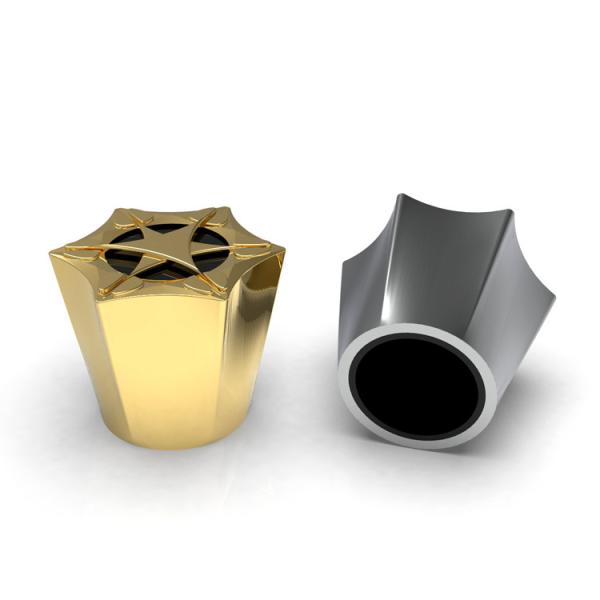 Изготовленная на заказ косметическая крышка сплава цинка крышки флакона духов металлического волокна крышки бутылки сферически бросая косметическая