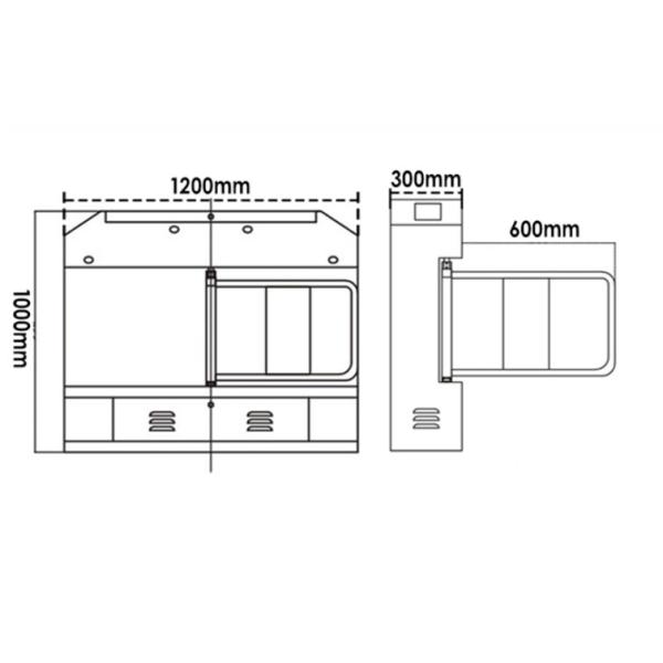 RS485 BLDC Motor Pedestrian Swing Gate with SS304 Auto Arm for Secure Access Control