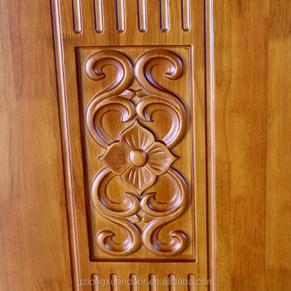 Bedroom Melamine Wooden Door HDF Board Natural Veneer 90cm Width