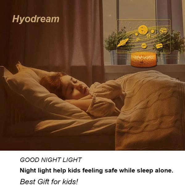 DC5V 3W 3D LED Night Light 16 Colors Galaxy Night Light Solar System