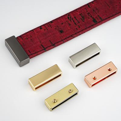 Eco-friendly 1 Inch 25mm Metal Alloy Cord Ends Clip Stopper for Handbags Strap