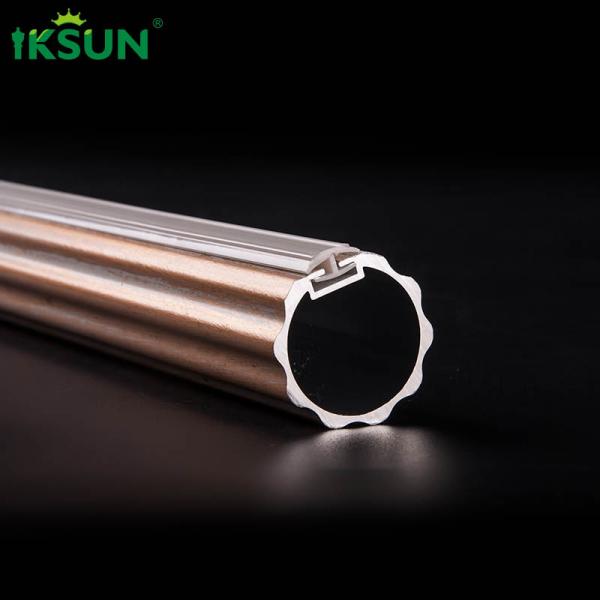 Gold Retro Curtain Pole , Double Rod Curtain Rod 1.2mm Thickness