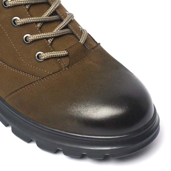 Tan Lace-up Anti Skid Mens Leather Ankle Casual Boots