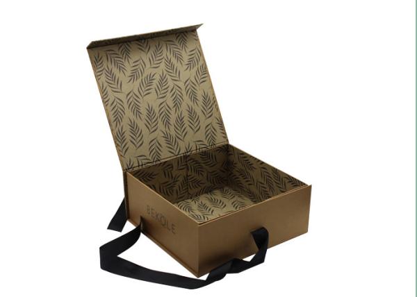 Front Flap Foldable Gift Box Cardboard With Magnetic Closure / Double Side Tape
