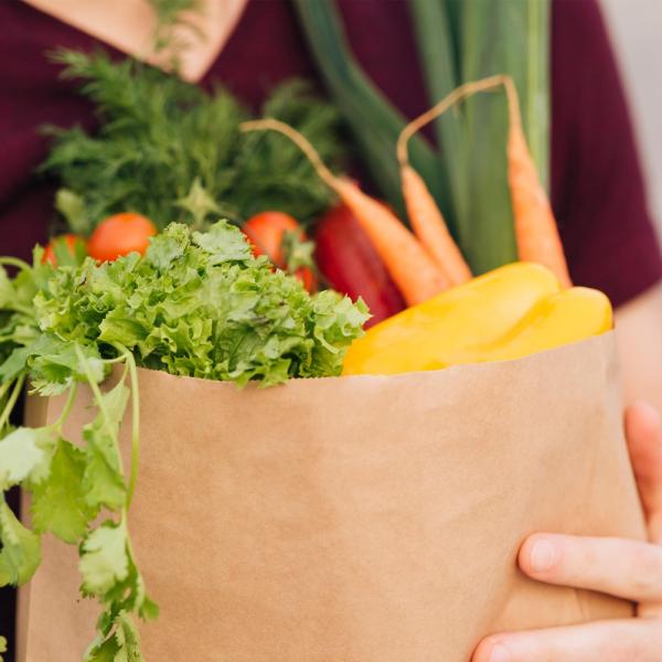 Экологически чистые свежие фрукты овощи упаковка Kraft Paper Bag с роскошным дизайном