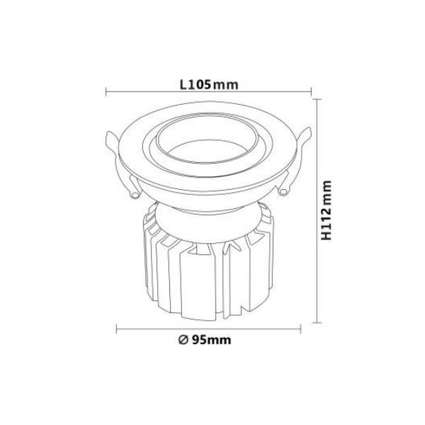 bullseye Downlight do banheiro da série de Downlights JC-25W do teto do diodo emissor de luz de 4000K 6000K