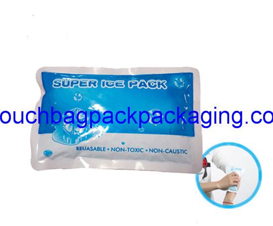 Plastic ice pack bag, poly ice pack bag, matte printing, food grade