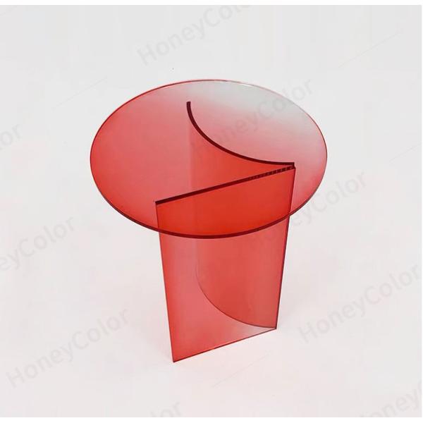 Custom Color Acrylic Coffee Table Plexiglass End Table Modern Aesthetic Design