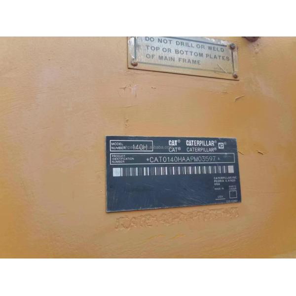 Yangdong Engine Used CAT 140H 140G Motor Grader 20000 KG for Your Construction Needs